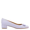 Ferragamo Vara Bow Nappa Leather Pumps In Purple