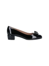 Ferragamo Women's Vara Leather Pumps In Black  