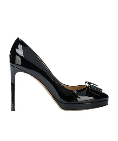 Ferragamo Vara Bow Pumps In Black