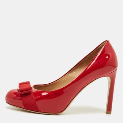 Ferragamo Vara Bow In Red