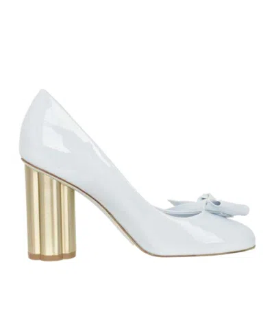 Ferragamo Vara Bow Series High Heels In White