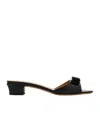 Ferragamo Bow-detail Sandals In Black