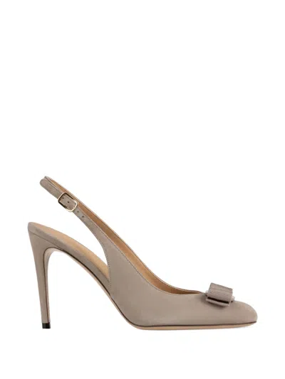 Ferragamo Vara Bow Slingback In Neutral