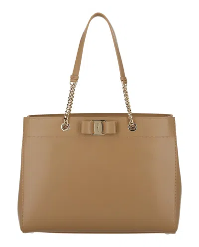 Ferragamo Vara Bow Smooth Leather Tote