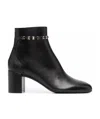 Ferragamo Women's Ghila High Block Heel Booties In Black