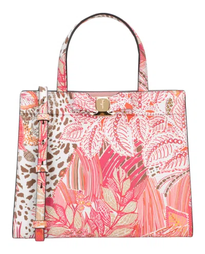 Ferragamo Vara Bow Top Handle Bag In Multi