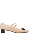 Ferragamo Vara Bow Two-strap Block-heel Pumps