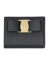 Ferragamo Vara Bow Wallet In Nero