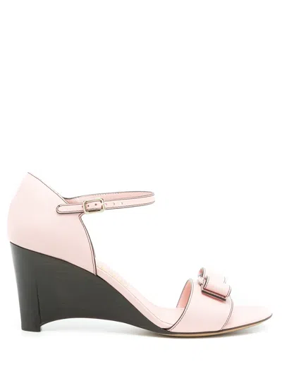 Ferragamo Vara Bow Wedge Sandals