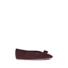 Ferragamo Bow Detail Flat Sole Ballerina Shoes