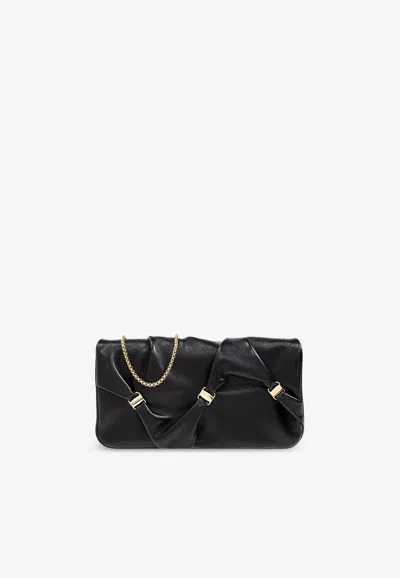 Ferragamo Vara Bows Leather Clutch Bag