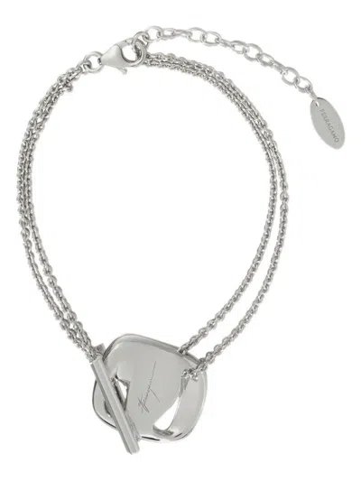 Ferragamo Vara Bracelet In Silver