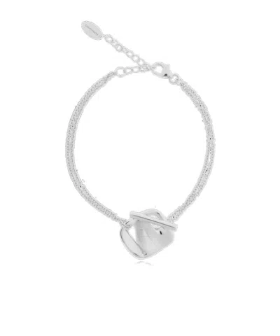 Ferragamo Vara Double Chain Silver Bracelet