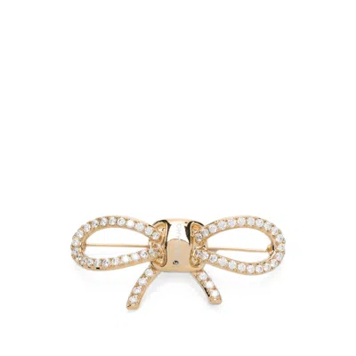 Ferragamo Vara Brooch In Gold