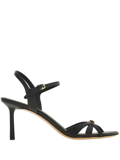 Ferragamo Vara Buckle Sandals In Black