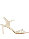 Ferragamo Strappy Sandal With New Vara Buckle In Neutrals