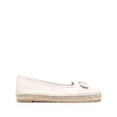 Ferragamo Vara Buckle-detail Espadrilles In Neutral