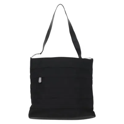Pre-owned Ferragamo Vara Canvas Shoulder Bag () In Black