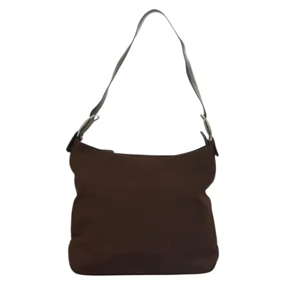 Pre-owned Ferragamo Vara Canvas Shoulder Bag () In White