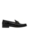 Ferragamo Black Maryan Loafers In Black