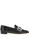 Ferragamo Vara Chain Loafers In Black