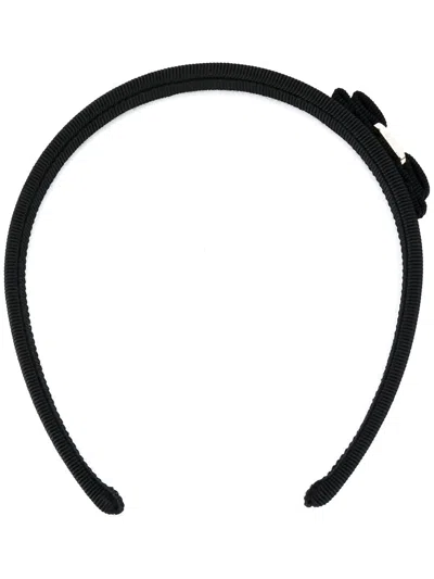 Ferragamo Vara Cotton Headband In Black