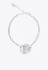 Ferragamo Vara Double Chain Silver Bracelet In Silver