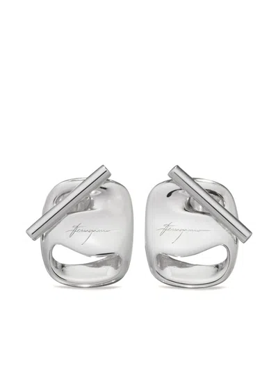 Ferragamo Vara Earrings In Silver