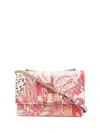 Ferragamo Vara Floral-print Leather Satchel Bag In Pink