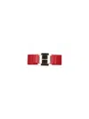 Ferragamo Hair Bow Accessory Metallic Accent Detail In Red