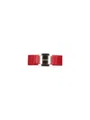 Ferragamo Hair Bow Accessory Metallic Accent Detail In Red