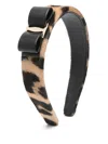 Ferragamo New Bara Plate Leopard Print Headband In Neutral