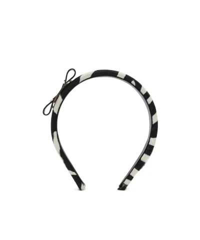 FERRAGAMO 'VARA' HEADBAND IN PONY SKIN