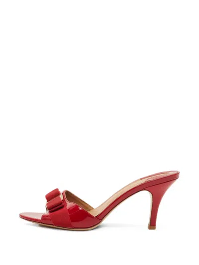 Pre-owned Ferragamo Vara Heeled Sandals In Red