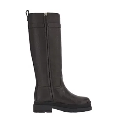 Ferragamo Vara High Boot In Black