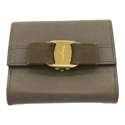 Pre-owned Ferragamo Vara Leather Bill Wallet (bi-fold) () In Multi