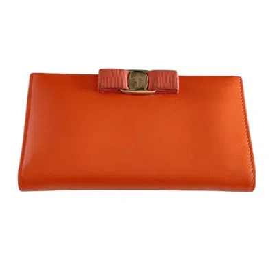 Pre-owned Ferragamo Vara Leather Chain/shoulder Wallet ()