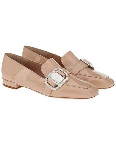 Ferragamo Vara Leather Loafer In Neutral