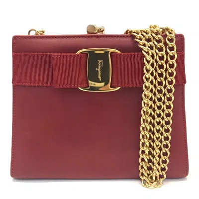 Pre-owned Ferragamo Vara Leather Pochette Shoulder Bag () In Multi