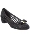 Ferragamo Vara Leather Pump In Animal Print