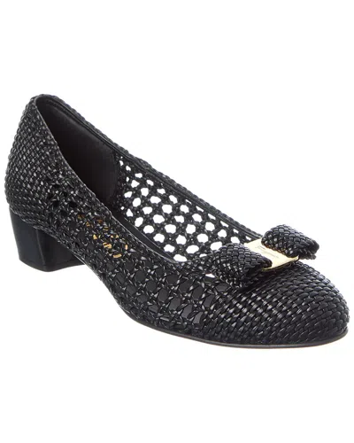 Ferragamo Vara Leather Pump In Animal Print