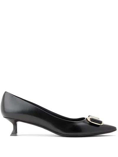FERRAGAMO FERRAGAMO VARA LEATHER PUMPS
