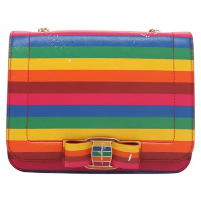 Pre-owned Ferragamo Vara Leather Shoulder Bag () In Multi