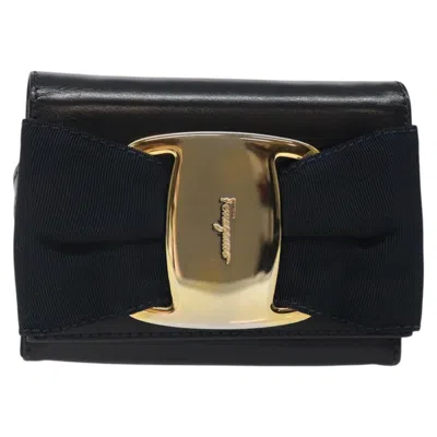Pre-owned Ferragamo Vara Leather Shoulder Bag () In Blue