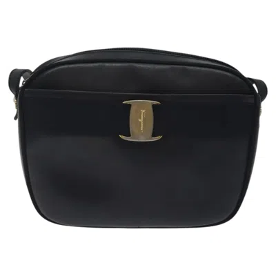 Pre-owned Ferragamo Vara Leather Shoulder Bag () In Blue