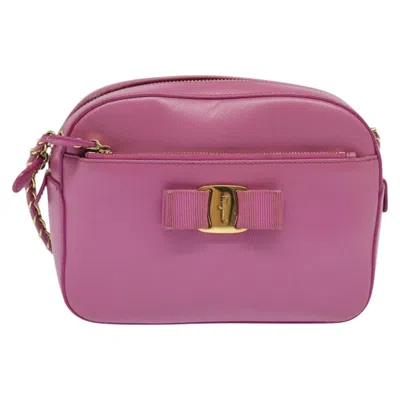 Pre-owned Ferragamo Vara Leather Shoulder Bag () In Pink
