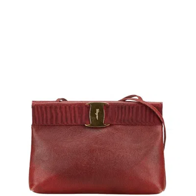 Pre-owned Ferragamo Vara Leather Shoulder Bag () In Pink