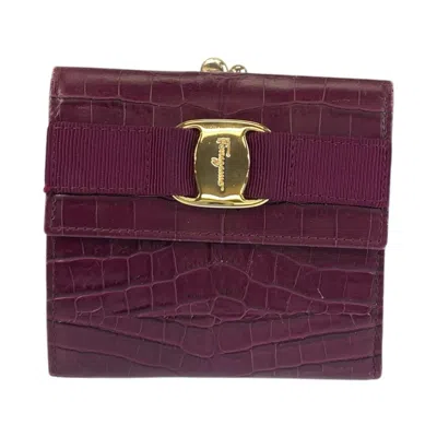 Pre-owned Ferragamo Vara Leather Wallet (bi-fold) () In Multi