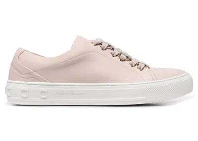 Pre-owned Ferragamo Vara Lowtop Sneakers (women's) In Pink