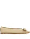 Ferragamo Vara Mesh Ballet Flats In Neutrals